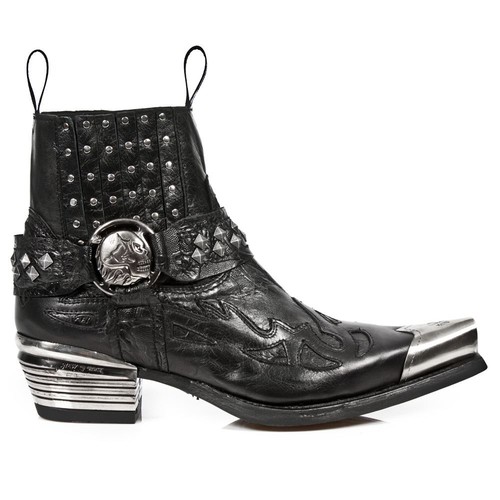 Stivali cowboy neri rock - da,