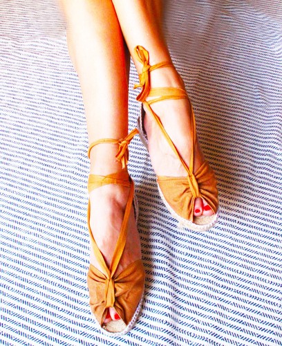 Zeppe peggy peep toe - toe, stringate