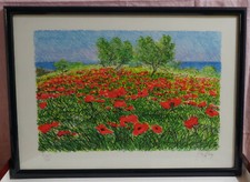 LITOGRAFIA NUMERATA DI FRANCO AZZINARI - COPIA N. 150/300 cm.37 x 27.  (TI12)