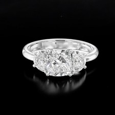 Fede nuziale da donna 2 carati taglio cuscino coltivato in laboratorio diaman...