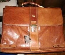 Borsa 24 ore in vera pelle Piquadro vintage color cuoio