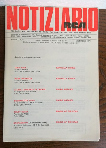 Spartito raccolta rca anno - spartito,