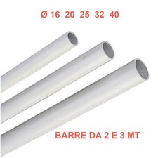 Tubo rigido canalina impianti elettrici muro Pvc plastica esterno 16-20-25-32-40