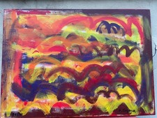 ANTONIO CORPORA  ASTRATTO, FIRMATO IN FRONTE E AL RETRO SERIGRAFIA SU TELA RITOC