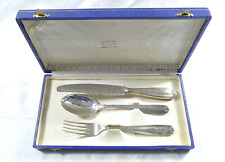 IDEA REGALO NOME PAOLO VINTAGE SET 3 POSATE ARGENTO 800 CLEMENTI POI BUCCELLATI