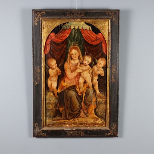 Dipinto antico madonna con - dipinto,
