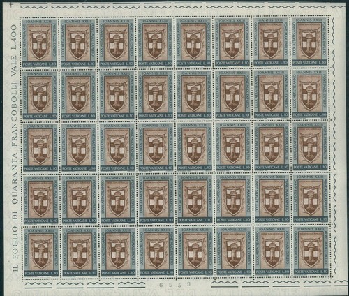 Vaticano 1961 foglio - vaticano,