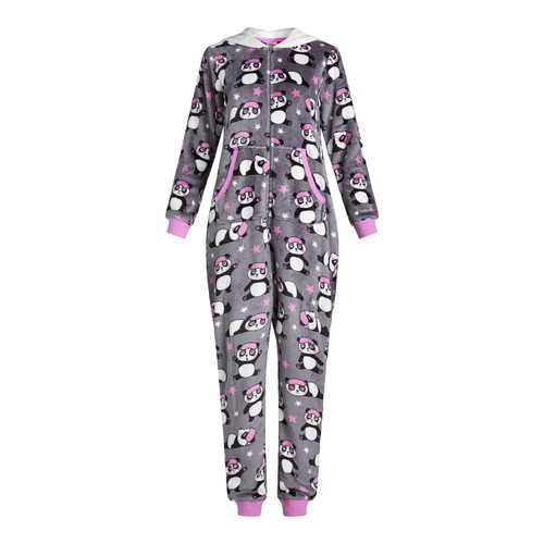 Holiday time union suit panda - union,