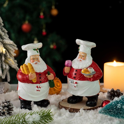 Statua babbo natale chef - statua,