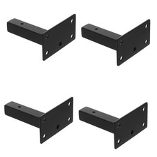  4 Pcs Staffe Per Mensole Pesanti Reggimensole Da Muro Di Scaffale Nero