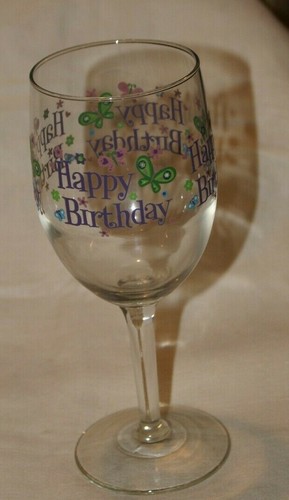 Bicchiere vino dipinto - bicchiere, a
