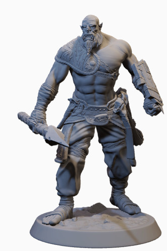 Miniatura orco con - orco, lancia