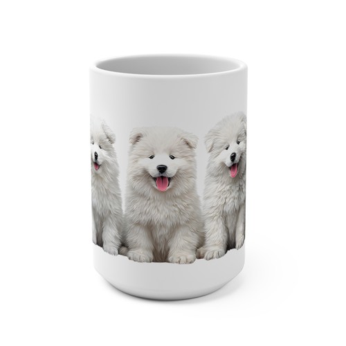 Tazza samoiedo cuccioli - cuccioli, |