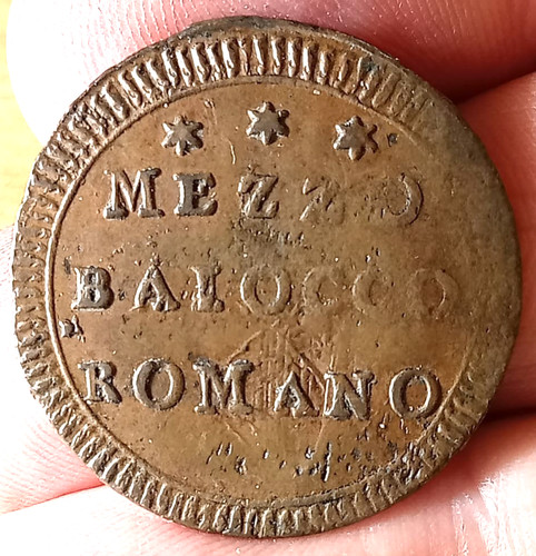 Roma raro mezzo baiocco 1797 - mezzo,