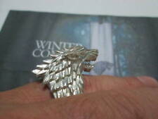Trono di Spade Lupo casata Stark anello in Argento 925- produzione artigiana