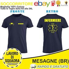 MAGLIETTA T SHIRT INFERMIERE 118 stampa giallo fluo