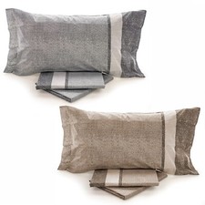 Lenzuola Caleffi Nevada matrimoniale piazza e mezza Completo letto puro cotone