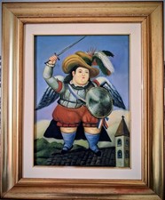 Coppia botero dipinto oleo - ,