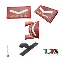 Patch Grado Pettorale a Strip Fondo Amaranto VVFF Vigili Volontario Gommato 3D