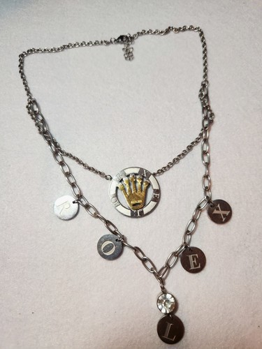 Rolex silvertone collana - silvertone,