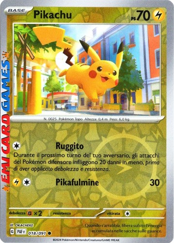 Pikachu 018 091 reverse - holo,