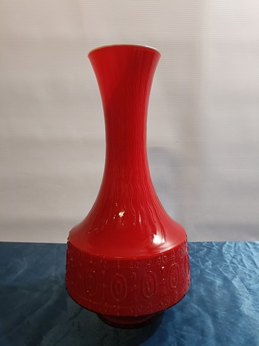 Vaso vetro rosso italiano - in,