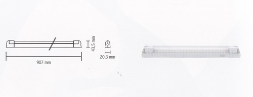 Regletta neon 21w luce - neon,