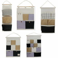 Porta oggetti da bagno in tessuto con tasche ganci organizer multiuso 