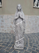 STATUA SCULTURA DELLA MADONNA DI LOURDES VERGINE MARIA PER ESTERNO GIARDINO H 80