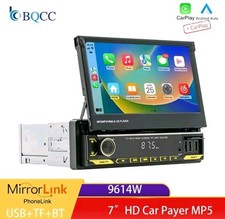 autoradio 1 din con schermo a scomparsa Carplay Android E Apple Touch Screen Blu