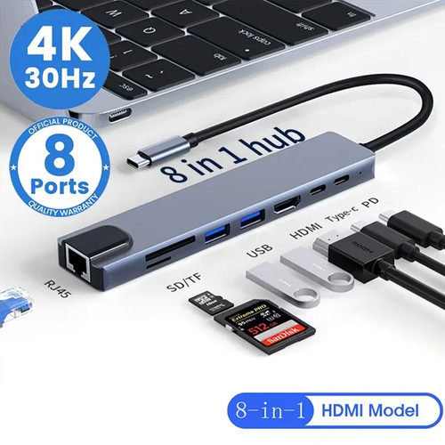 Hub usb 4k - hdmi, sd/tf