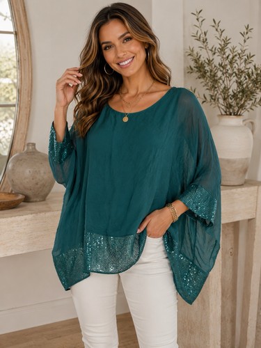 Camicia lagenlook usata verde - camicia,