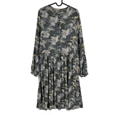 CAMEL ACTIVE Abito Grigio Scuro Fit & Flare A Maniche Lunghe Taglia S