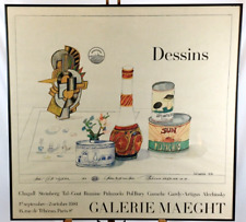 DESSINS GALERIE MAEGHT 1981 STAMPA ESPOSIZIONE  - CORNICE NIELSEN 72,5 X 76,5