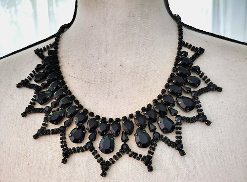 Collana perline nere - collana,