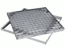 Griglia pedonabile telaio acciaio coperchio chiusino pozzetto tombino quadrata