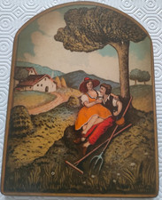 Quadretti in legno dipinti a mano con   le 4 stagioni 14,5x 19,5 cm 130 euro 