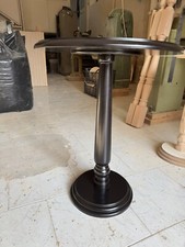 Tavolino Con Colona Tornita 2 Colori Nero/ Bianco