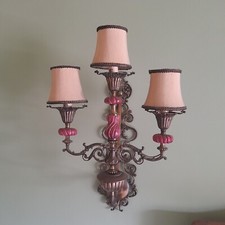 COPPIA DI APPLIQUE A 3 LUCI IN