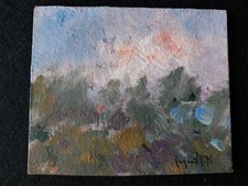 EUGENIO VITI 1881 - 1952 QUADRO DIPINTO ANTICO PAESAGGIO A OLIO CERTIFICATO 1922