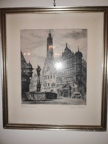 Antica cornice con - litografia,