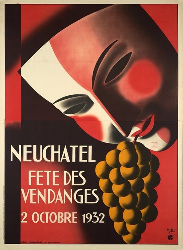 Affiche poster neuchatel 1932 - poster,