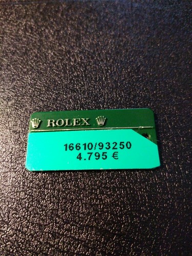 Rolex green tag hangtag - rolex,