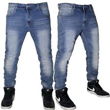Jeans Uomo Denim Blu slim Fit