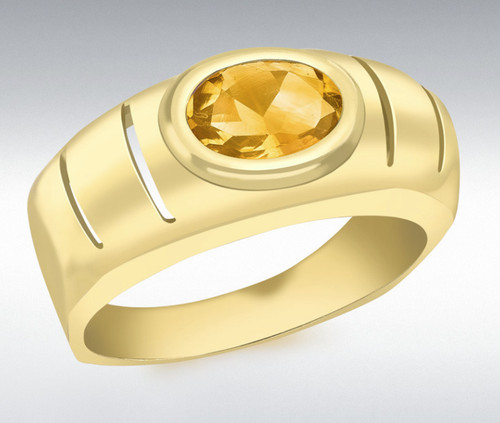 Anello ovale citrino oro - in, in