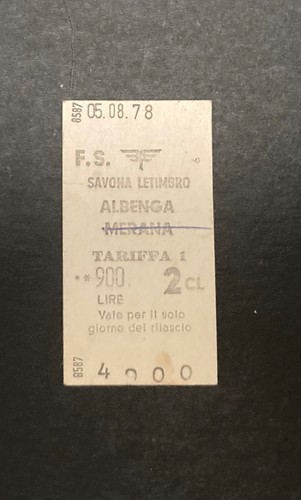 Biglietto ticket treno - biglietto,