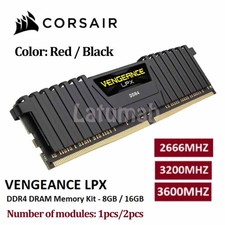 CORSAIR VENGEANCE LPX 8GB DDR4 2400/2666/3200/3600MHZ Desktop Memory Per PC Lot