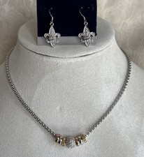 Collana Touchstone TSC Let It Slide barili galleggianti multicolore euc e sterling