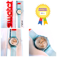 Swatch Automatico Nuovo SAN100 Bluematic 1991 Orologio da polso 1991 Anni 90