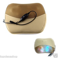 CUSCINO MASSAGGIANTE MASSAGGIATORE SHIATSU CASA AUTO INFRAROSSI COLLO MJY-815